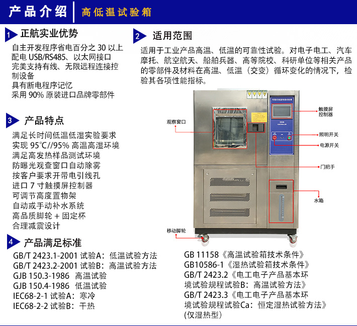 先来了解正航实业高低温交变实验箱产品优势