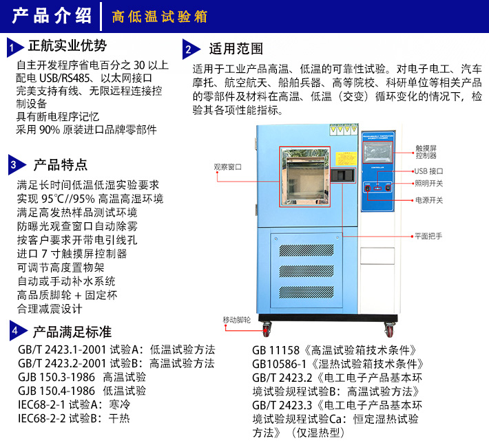 我司正航实业可编程高低温试验机有什么特点